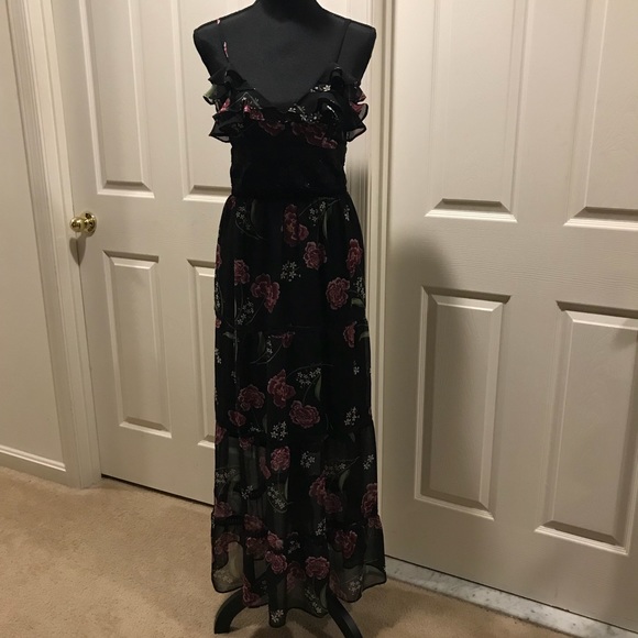 SHIFT Black Floral Maxi Dress - Picture 1 of 6